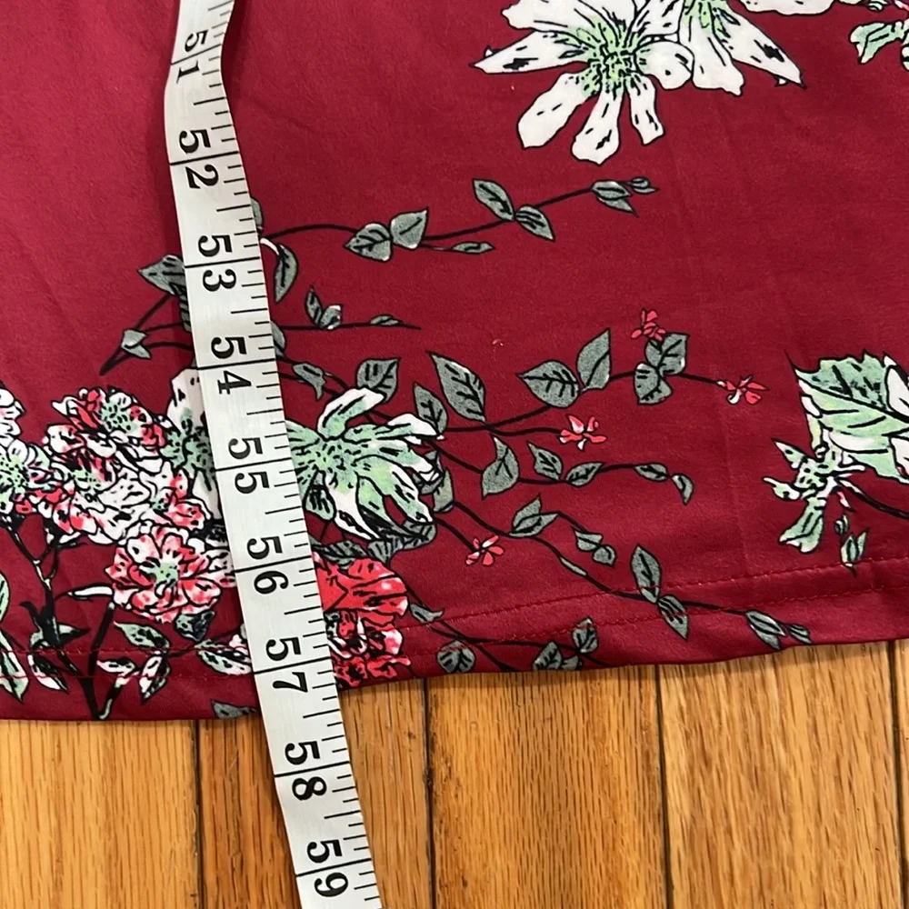 Like new🌹Burgundy Floral Maxi Dress with Long Sleeves size XL - Picture 12 of 16